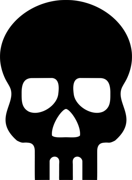 Icono de símbolo de advertencia de Scull en ilustración vectorial de estilo plano