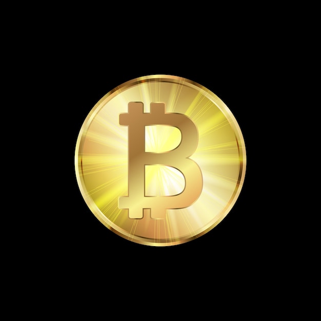 Icono de símbolo de bitcoin pago criptográfico