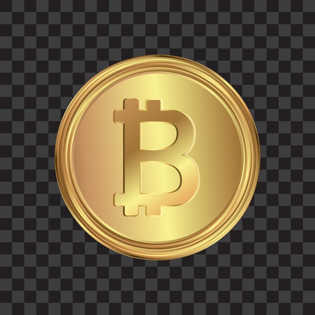 Vector icono de símbolo de bitcoin pago criptográfico