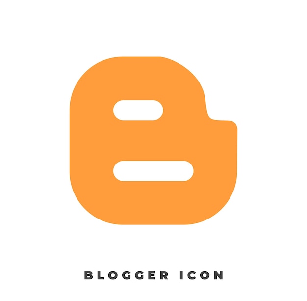 El icono del símbolo del blogger es el logotipo de las redes sociales
