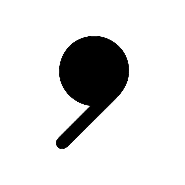 icono del símbolo de la coma