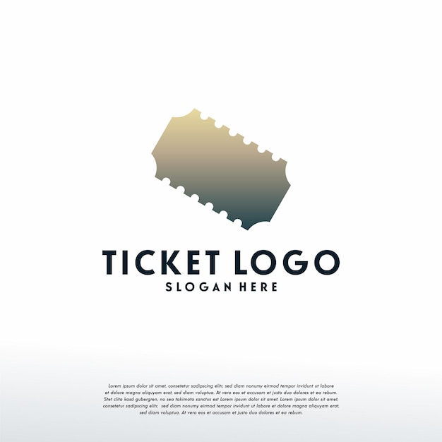 Icono de símbolo de diseños de logotipo de billete simple, logotipo de cupón