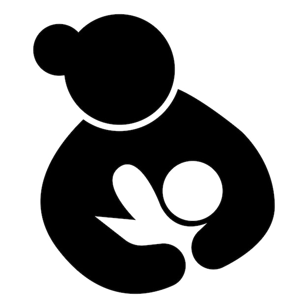Icono de símbolo de habitación de madre lactante plantilla de diseño de ilustración vectorial