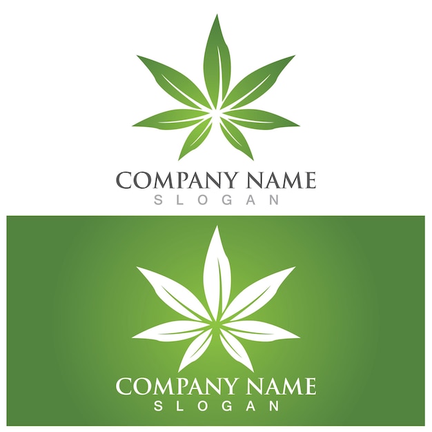 Icono y símbolo de la hoja de cannabis