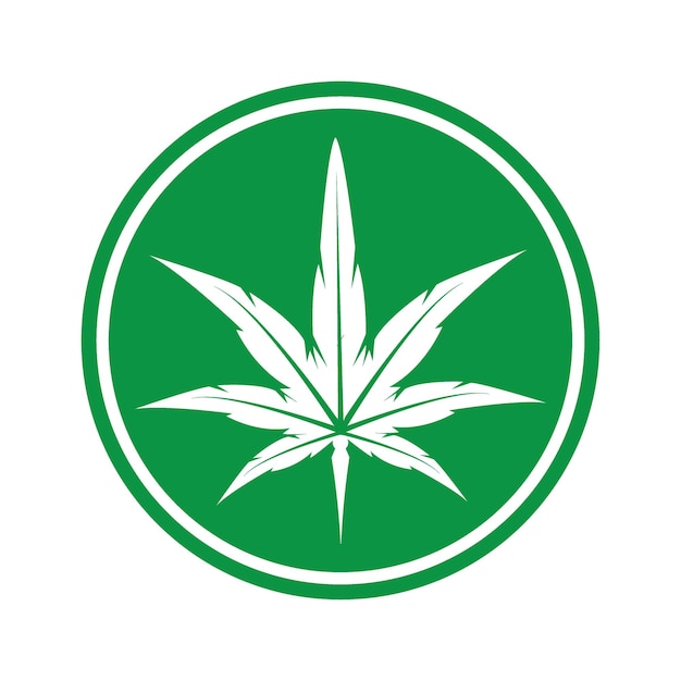 Icono y símbolo de la hoja de cannabis