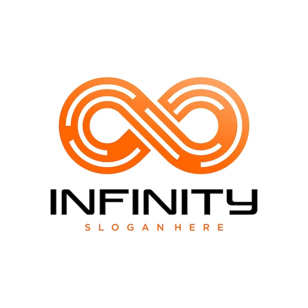 Icono de símbolo ilimitado infinito o plantilla de diseño de logotipo