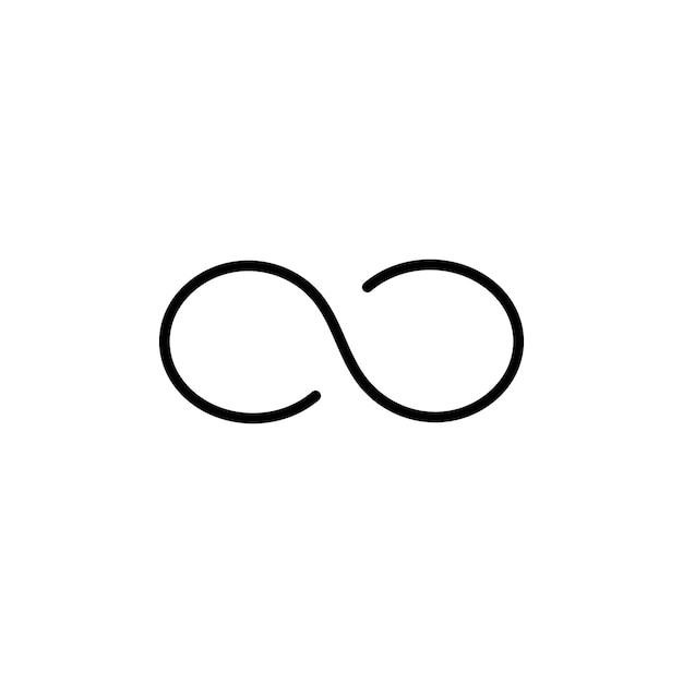 El icono del símbolo del infinito para las posibilidades infinitas