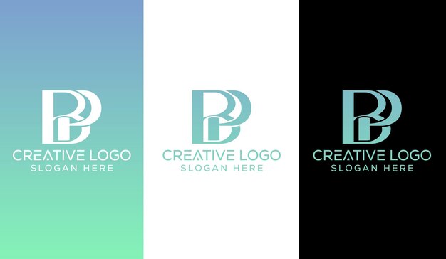 Icono de símbolo moderno creativo de diseño de logotipo de letra inicial BP