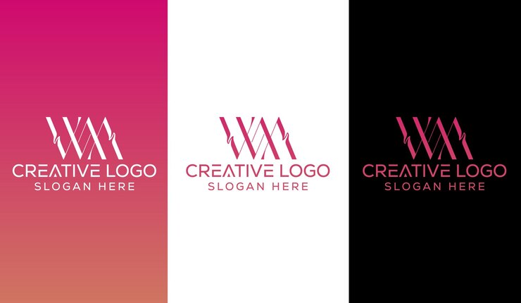 Vector icono de símbolo moderno creativo de diseño de logotipo de letra inicial wm