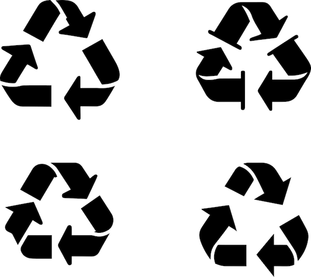 Vector icono de símbolo de reciclaje 2