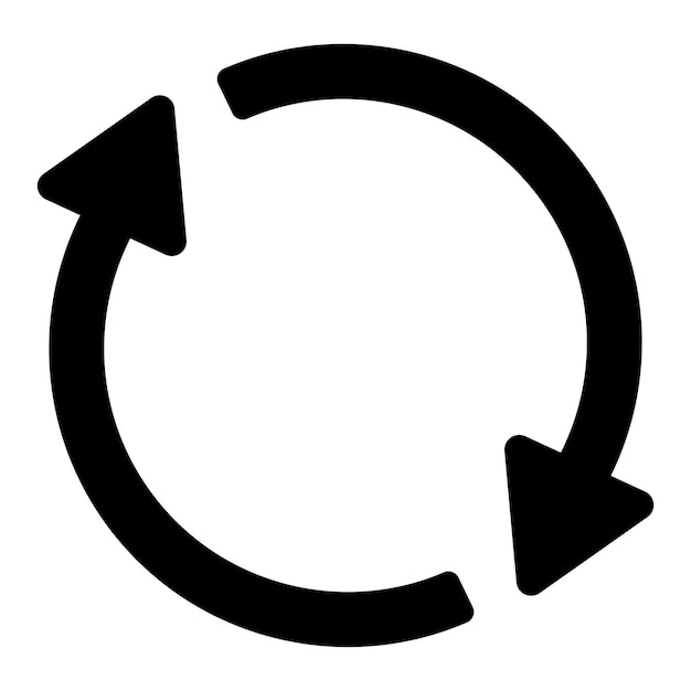 Ícono del símbolo de reciclaje Ícono de las flechas de reciclaje o de reciclaje Sínodo de reciclaje vectorial