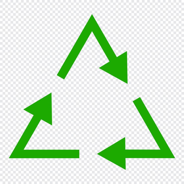 Vector icono de símbolo de reciclaje icono de flechas de reciclaje o reciclaje verde signo de reciclaje vectorial