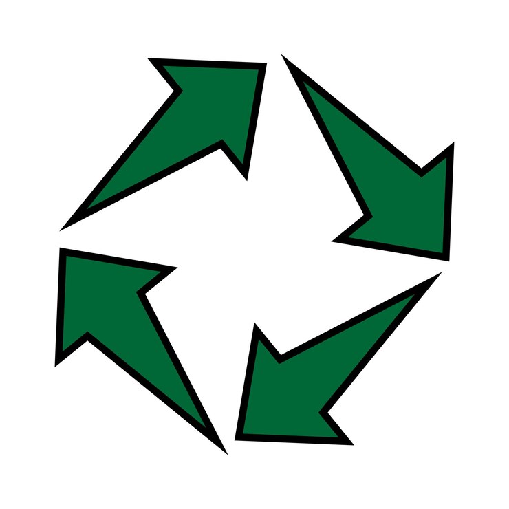 Vector ícono de símbolo de reciclaje sobre fondo blanco ilustración vectorial