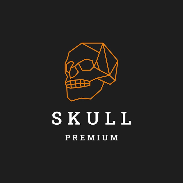 Vector icono del símbolo del signo del vector del logotipo de la calavera