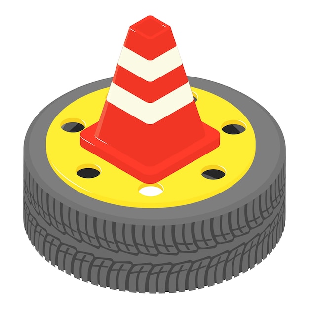 Icono de símbolo de tráfico Ilustración isométrica del icono de vector de símbolo de tráfico para web