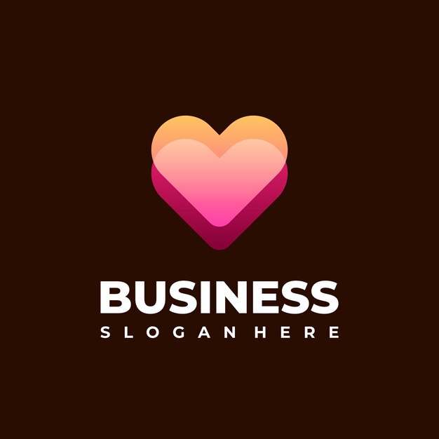 Icono de símbolo de vector de corazón de amor Diseño de icono de logotipo de salud médica abstracta