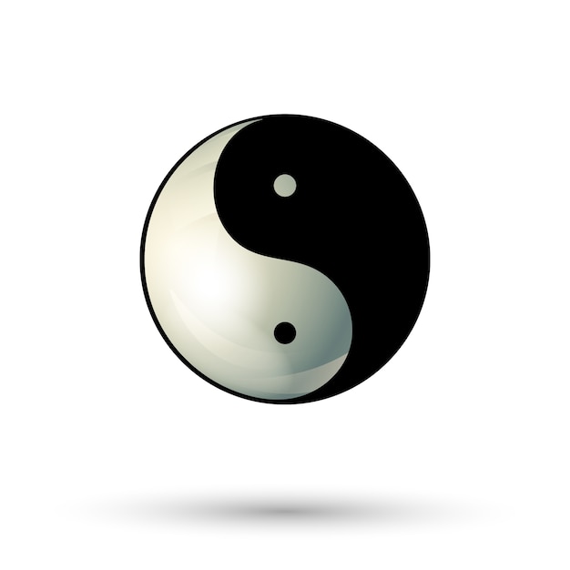 Vector icono de símbolo de yinyang