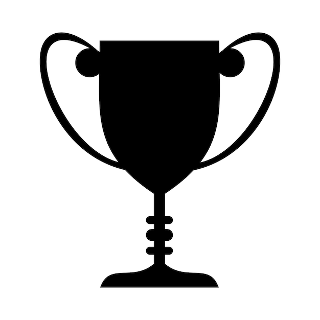 Icono simple copa negro aislado sobre fondo blanco