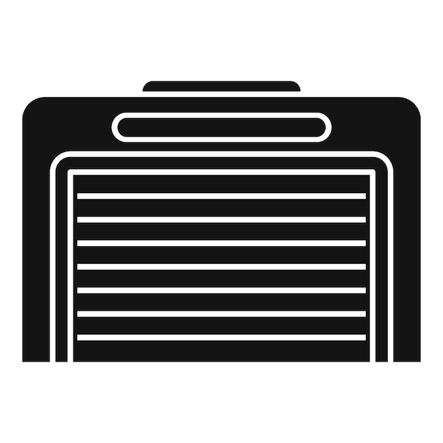 Icono simple de una puerta de garaje automática que se cierra