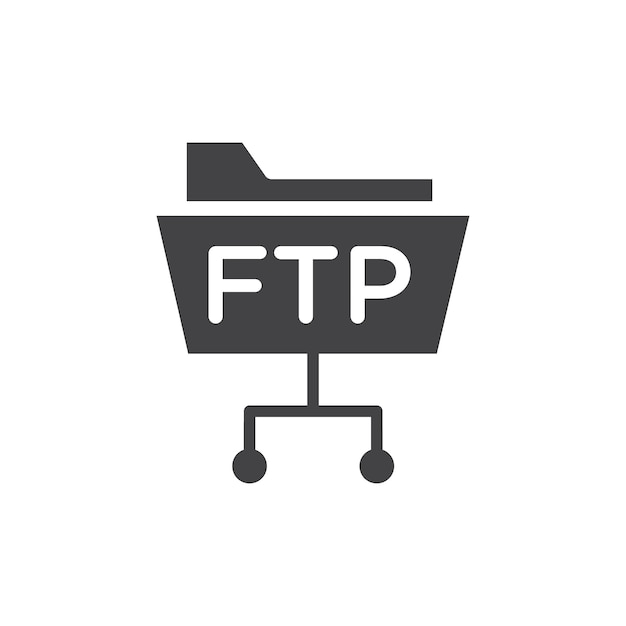 icono Simplemente una línea delgada símbolo plano FTP