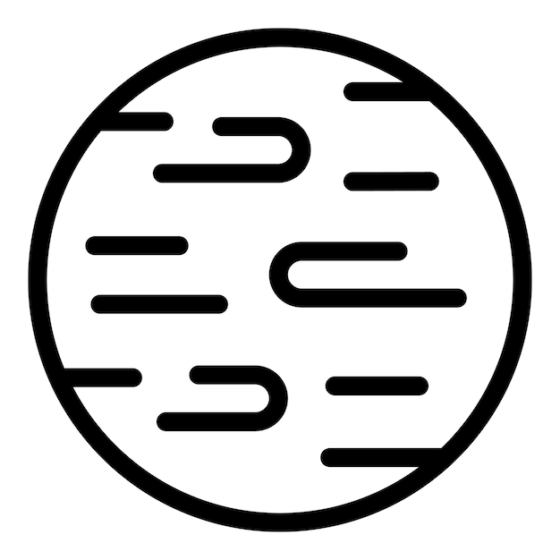 Icono simplificado del planeta en blanco y negro
