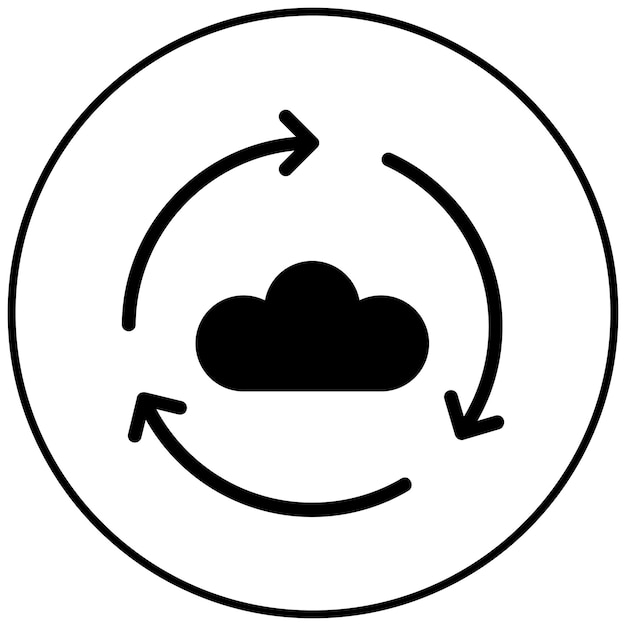 Ícono de sincronización de datos