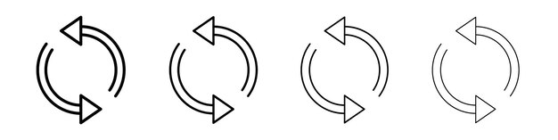 Ícono de sincronización Signo de ilustración plano