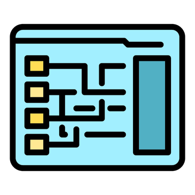 Icono del sistema de cifrado Contorno del sistema de cifrado vector icono color plano aislado