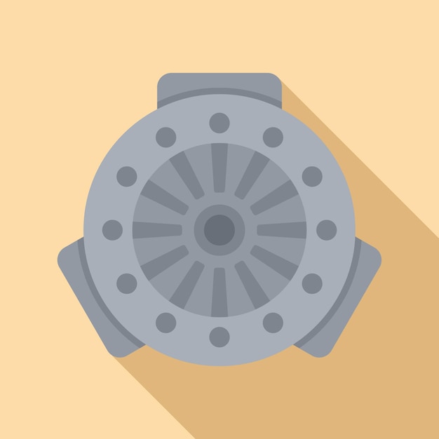 Icono del sistema de embrague vector plano Disco de coche Reparación de automóviles