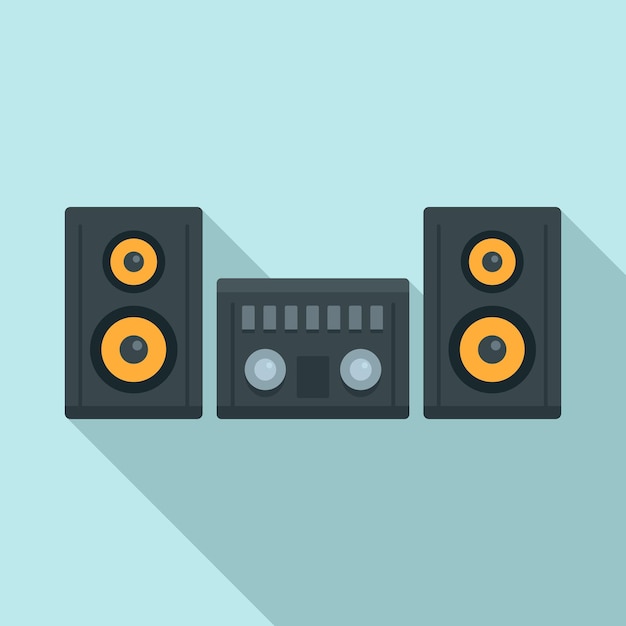 Icono del sistema estéreo moderno Ilustración plana del ícono vectorial del sistema estéréo moderno para el diseño web