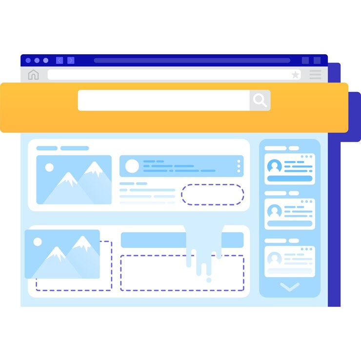 Vector icono de sitio web desarrollo de aplicaciones web vector plano