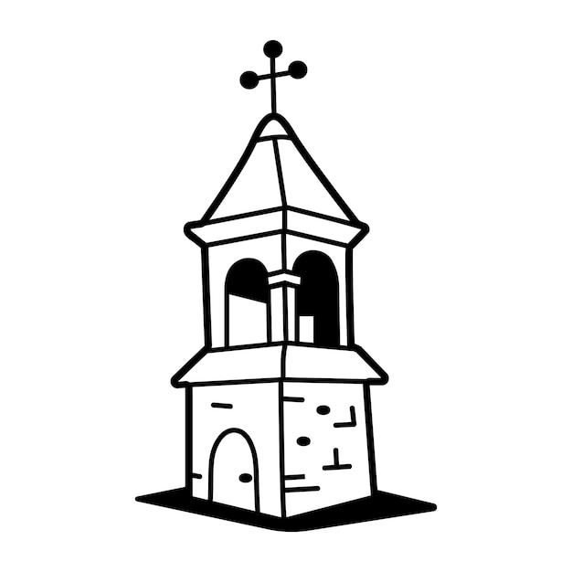 Un icono sketchy de un campanario