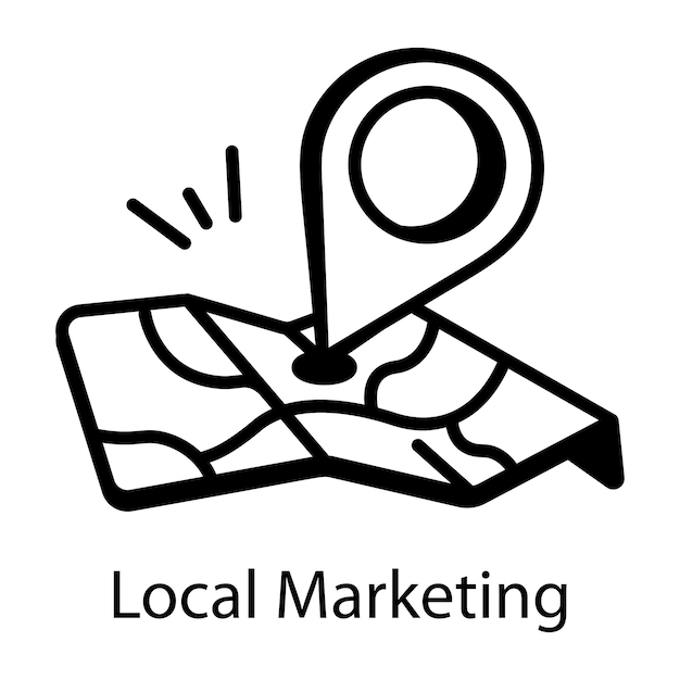Un icono sketchy de la comercialización local