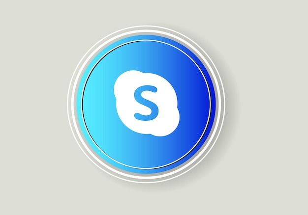 Icono de Skype impreso en papel Skype es un servicio de redes sociales en línea
