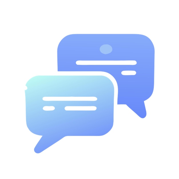 icono de SMS con formas de color gradiente