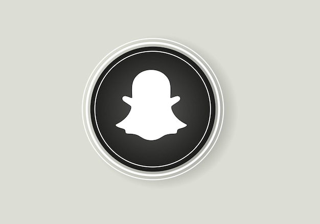 Vector icono de snapchat impreso en papel twitter es un servicio de redes sociales en línea