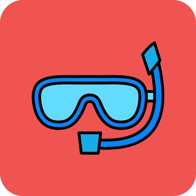 Vector el icono del snorkel