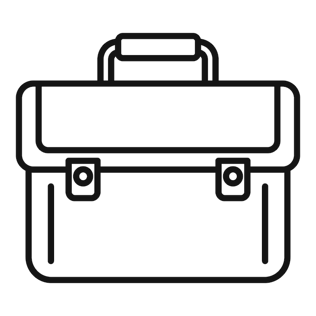 Icono de soborno de dinero de maletín Icono de vector de soborno de dinero de maletín de esquema para diseño web aislado sobre fondo blanco