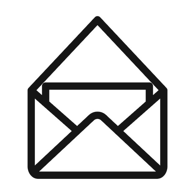 Icono de sobre abierto ideal para aplicaciones de correo y mensajería