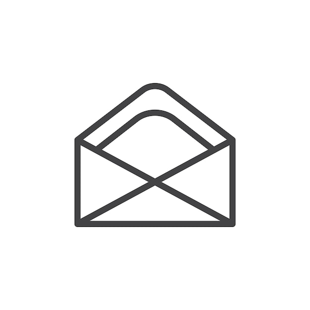 Icono de sobre abierto Marca de símbolo en estilo llenado