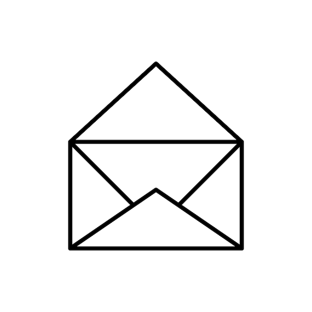 Icono de sobre abierto