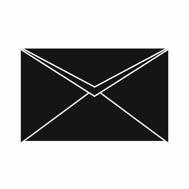 Icono de sobre cerrado en estilo simple ilustración vectorial aislado
