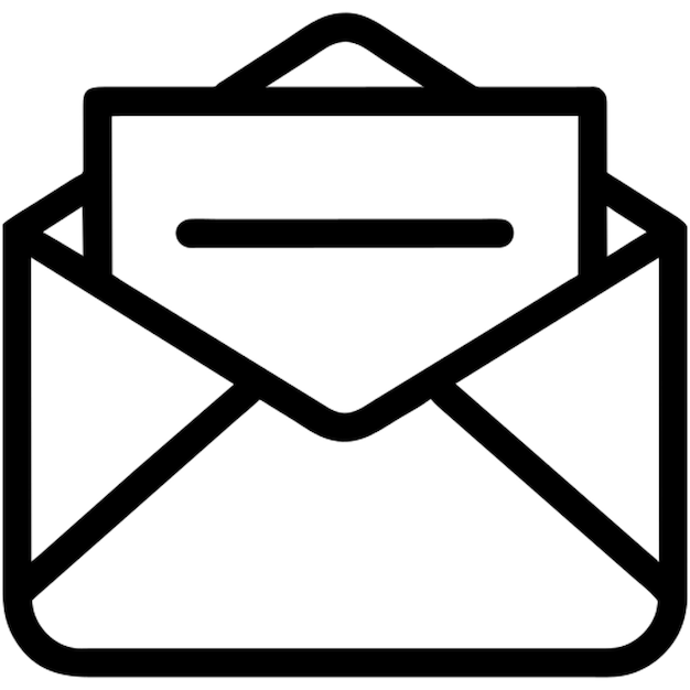 el icono del sobre de correo electrónico