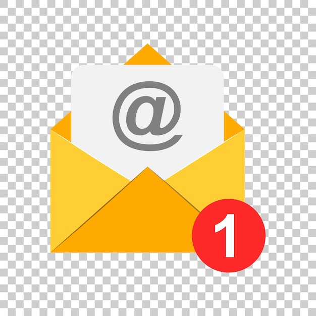 Icono de sobre de correo en estilo plano Ilustración vectorial de mensaje de correo electrónico en fondo aislado Concepto de negocio de correo electrónico de buzón de correo