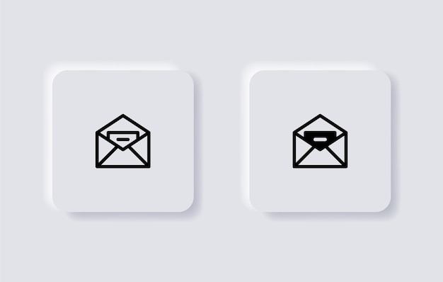 icono de sobre de correo logo nuevo icono de mensaje símbolo firmar contorno iconos de línea interfaz de usuario ui signos