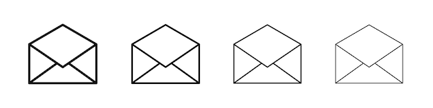 El icono del sobre es el logotipo lineal aislado