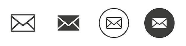 Icono del sobre Logotipo vectorial de contorno sencillo