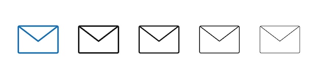 Icono de sobre Logotipo vectorial de esquema para la aplicación web