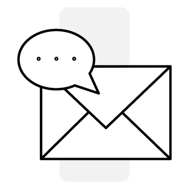 Icono de un sobre con un mensaje. ilustración vectorial EPS 10.