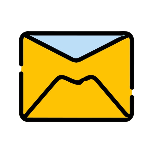 icono de sobre para el sitio web icono de línea rota